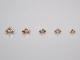 ブラウンダイヤモンド 5石セット 0.159ctルース（グリーン・イエロー蛍光）