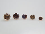 ブラウンダイヤモンド 5石セット 0.159ctルース（グリーン・イエロー蛍光）