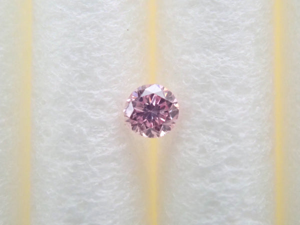 ファンシーパープリッシュピンクダイヤモンド 1.7mm/0.022ctルース(FANCY PURPLISH PINK, SI2)