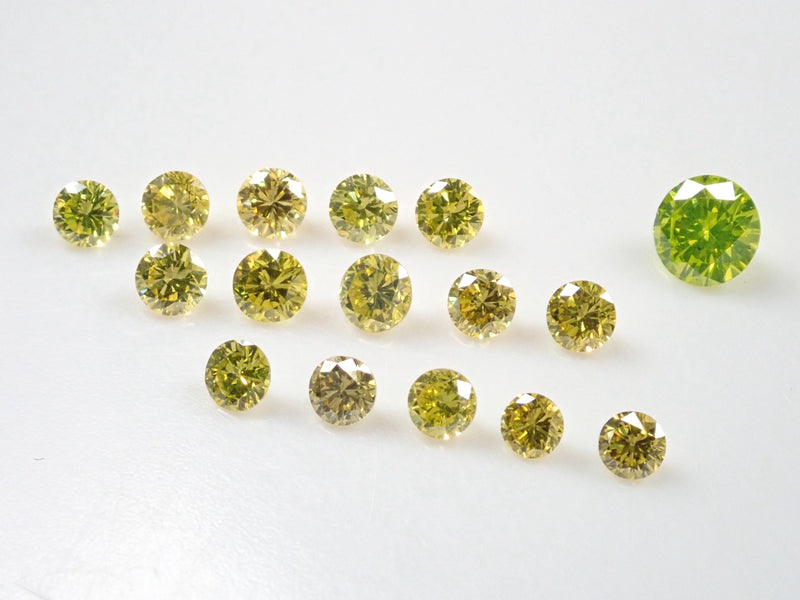 寶石扭蛋扭蛋「四月生日石」💎螢光鑽石（VS-SI級同等，處理，包括3.75毫米蘋果綠）1石頭（多次購買可折扣）