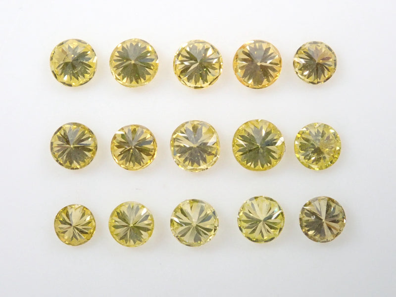 Gem Gacha Gacha "April Birthstone" 💎 Fluorescent Diamond (VS-SI class equivalent, treatment, including 3.75mm apple green color) 1 stone (discount available for multiple purchases)