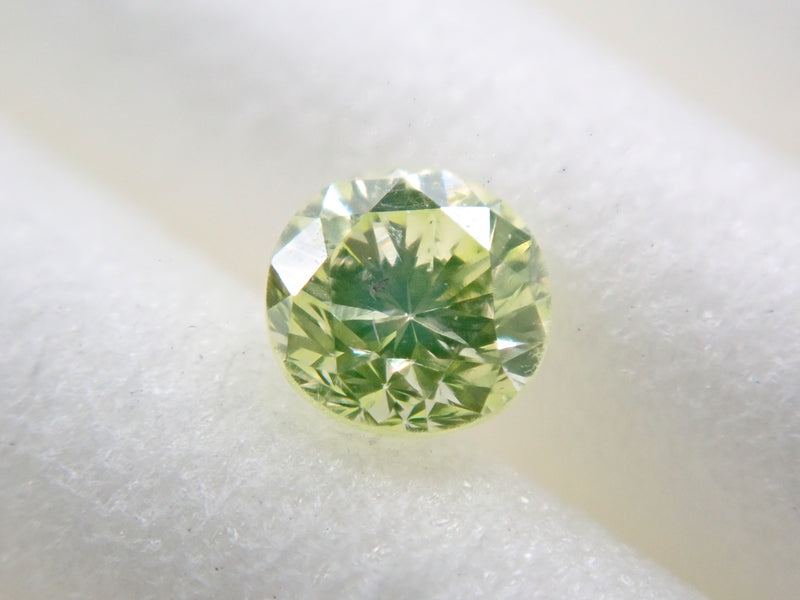 グリーンダイヤモンド 0.087ctルース(FANCY YELLOW GREEN, SI2