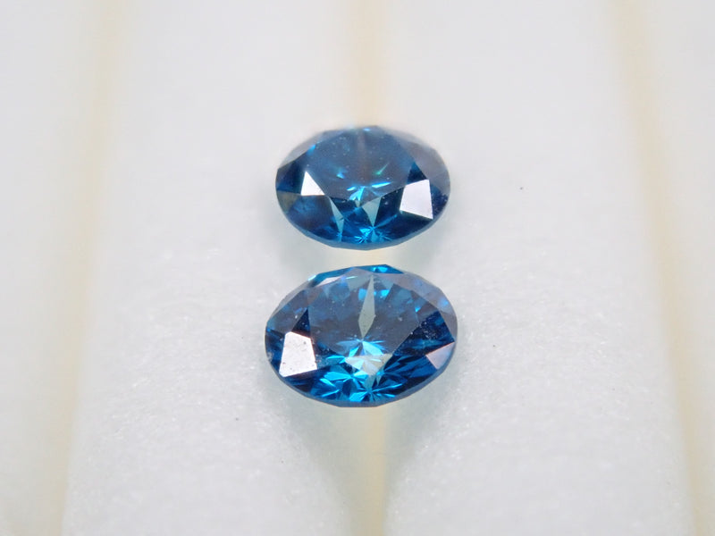 ロンドンブルーダイヤモンド（トリートメント） 2.5mm/0.125ct 2石ペアルース（VSクラス相当）