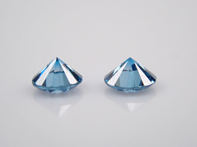 ロンドンブルーダイヤモンド（トリートメント） 2.5mm/0.125ct 2石ペアルース（VSクラス相当）