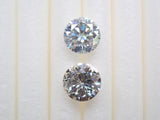 Synthetic moissanite 2 stone set 5mm/0.870ct loose