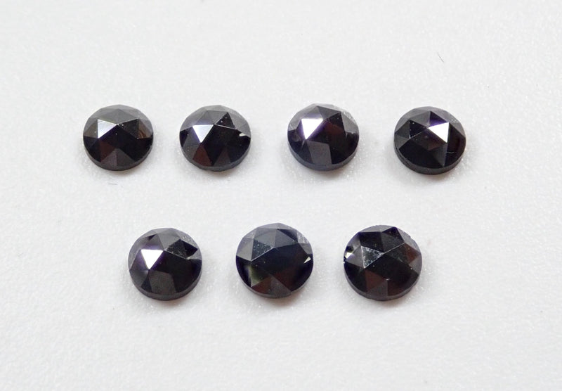 ブラックダイヤモンド3.0mmルース（ローズカット）《4月誕生石》 1石