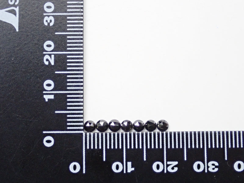Black diamond 3.0mm loose (rose cut)《April birthstone》 1 stone