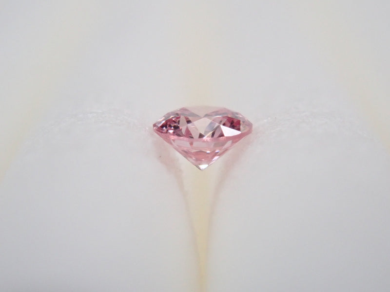 ファンシーパープリッシュピンクダイヤモンド 2mm/0.034ctルース(FANCY PURPLISH PINK, SI2)