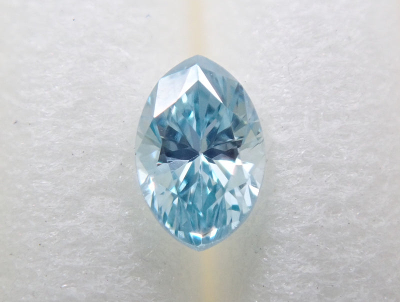 アイスブルーダイヤモンド 0.097ctルース（VSクラス相当,マーキースカット）