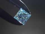 アイスブルーダイヤモンド 0.082ctルース（VSクラス相当,プリンセスカット）