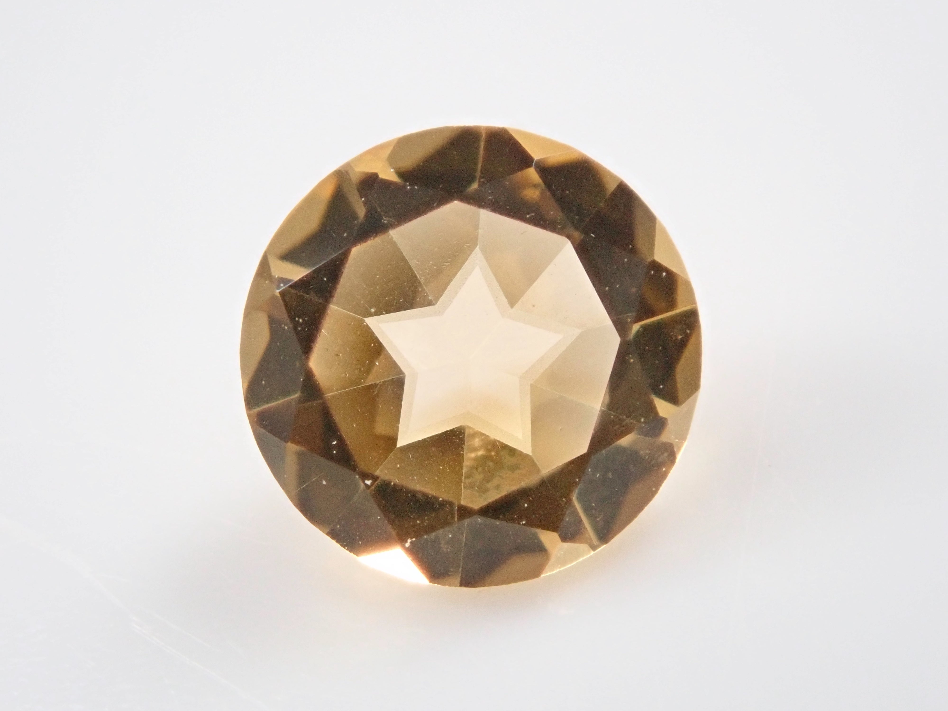 [Star in cut] Light citrine 6mm loose with patch