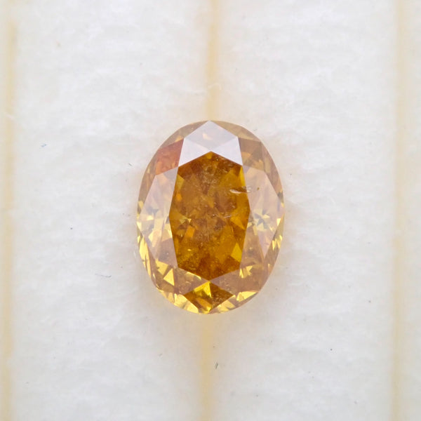 新宿ファンシーディープイエロウィッシュオレンジダイヤモンド Fancy deep yellowish orange プラチナ900 リング D:0.154ct D:0.03ct SI2 Pt900 プラチナ台