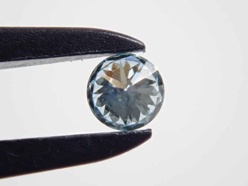 冰藍色鑽石 2.9 mm/0.097 克拉裸鑽（花綠藍，VS-1） – カラッツSTORE
