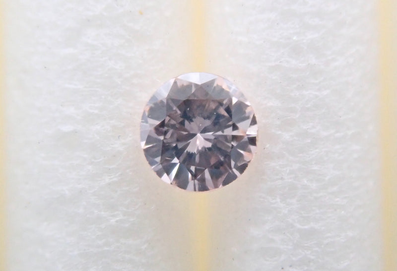 ピンクダイヤモンド 2.4mm/0.061ctルース(FAINT PINK, SI-2