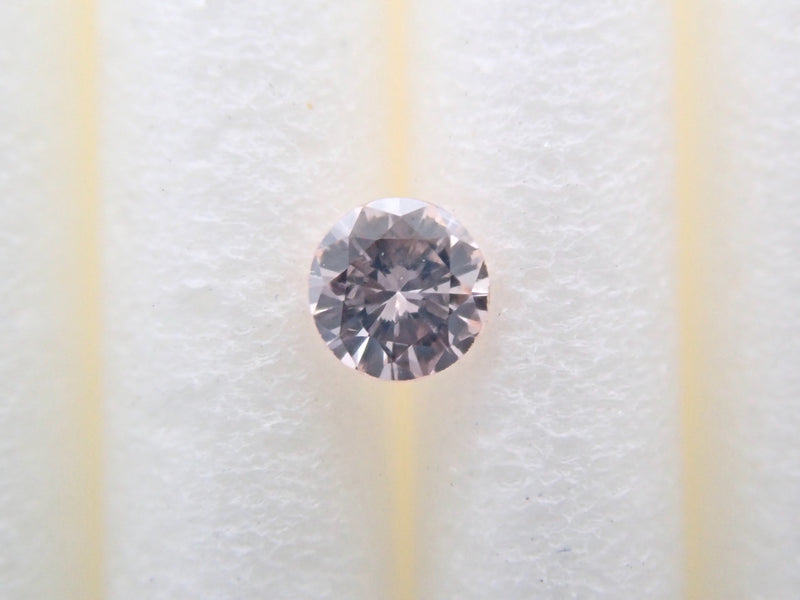 ピンクダイヤモンド 2.4mm/0.061ctルース(FAINT PINK, SI-2)