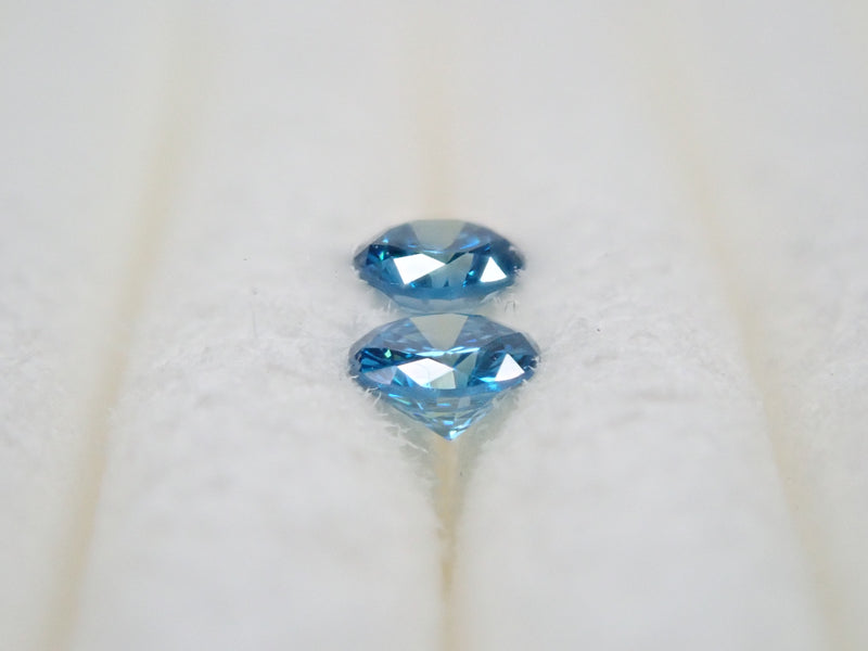 ロンドンブルーダイヤモンド（トリートメント）2石セット 2.3mm/0.123ctルース（VSクラス相当）