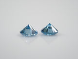 ロンドンブルーダイヤモンド（トリートメント）2石セット 2.3mm/0.123ctルース（VSクラス相当）