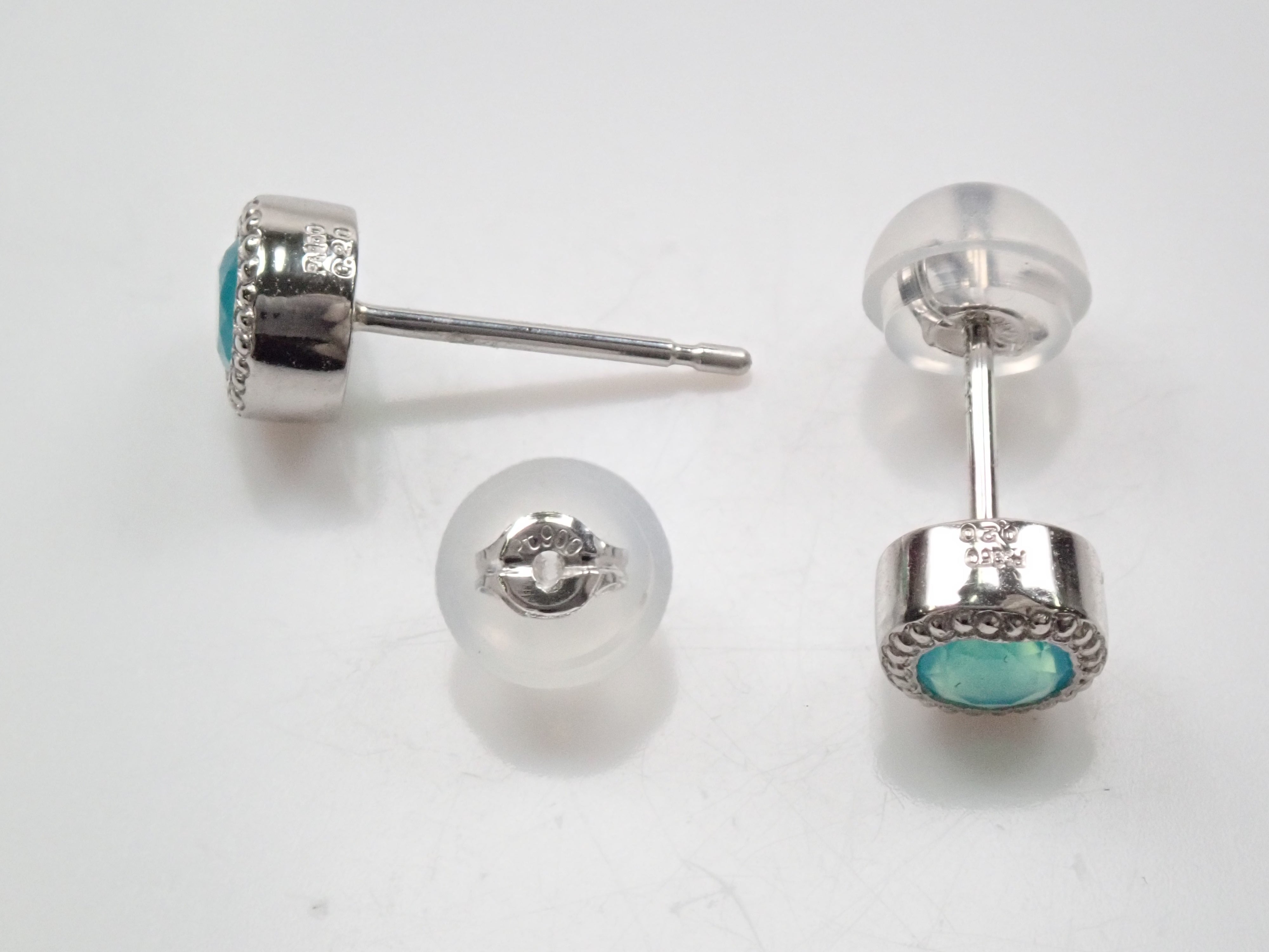 【22601995掲載】Pt950シーブルーカルセドニーピアス