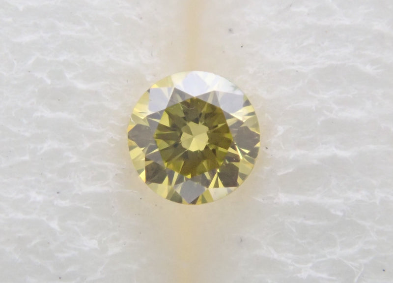 カナリーイエローダイヤモンド（トリートメント） 2.0mm/0.037ctルース（VSクラス相当）