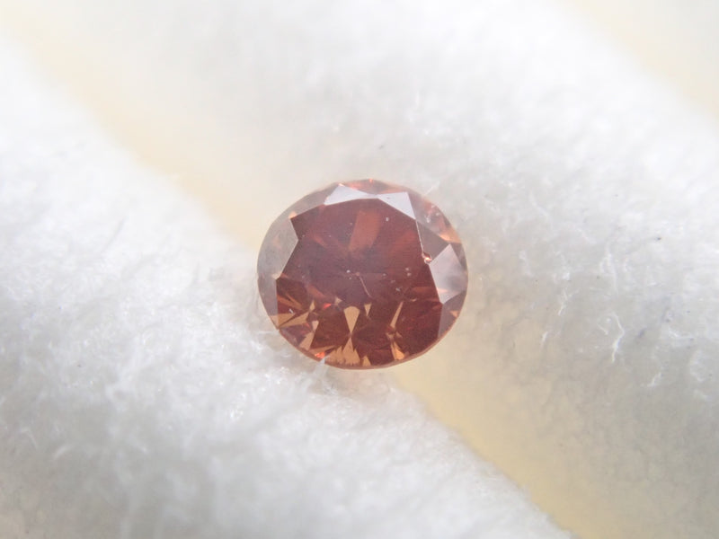 オレンジダイヤモンド (トリートメント) 2mm/0.033ctルース（SIクラス相当）