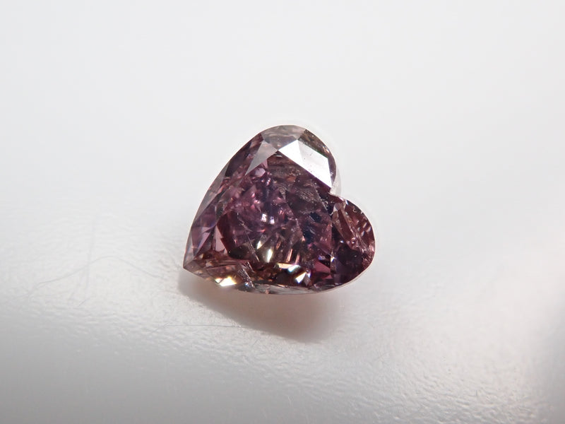 【31500781掲載】ピンクダイヤモンド 0.526ctルース(FANCY DEEP BROWNISH PURPLE PINK, I1)
