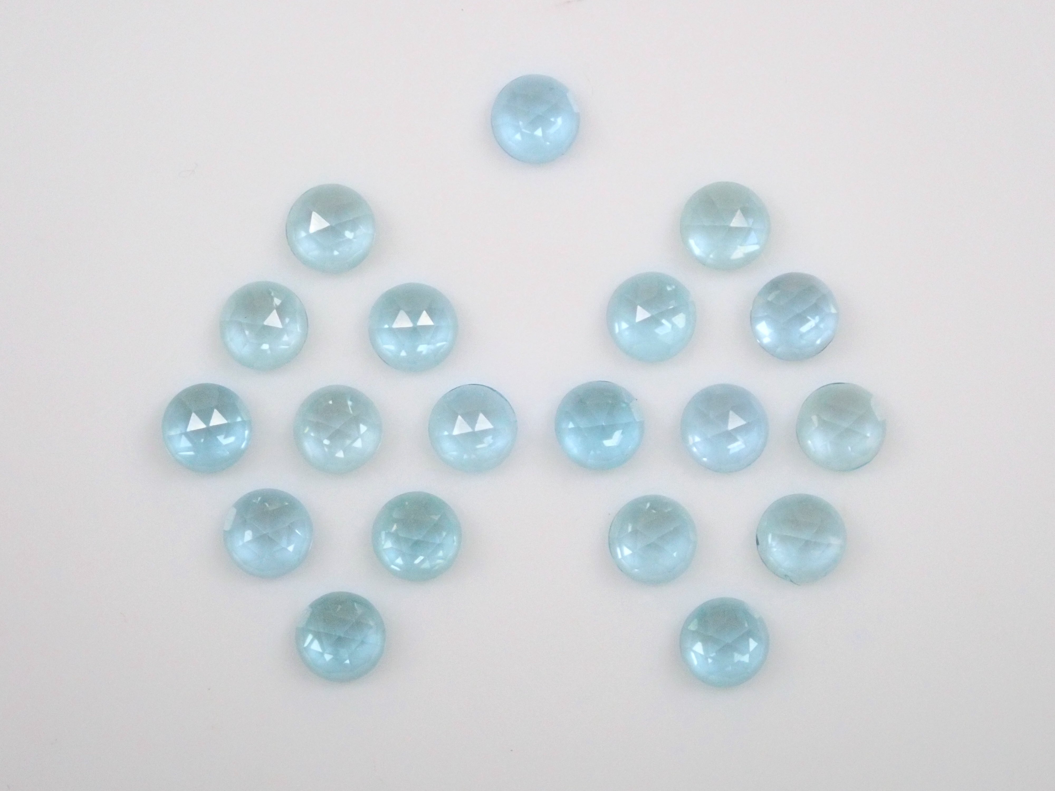 Rose cut apatite 1 stone 3mm《Multiple purchase discount available》