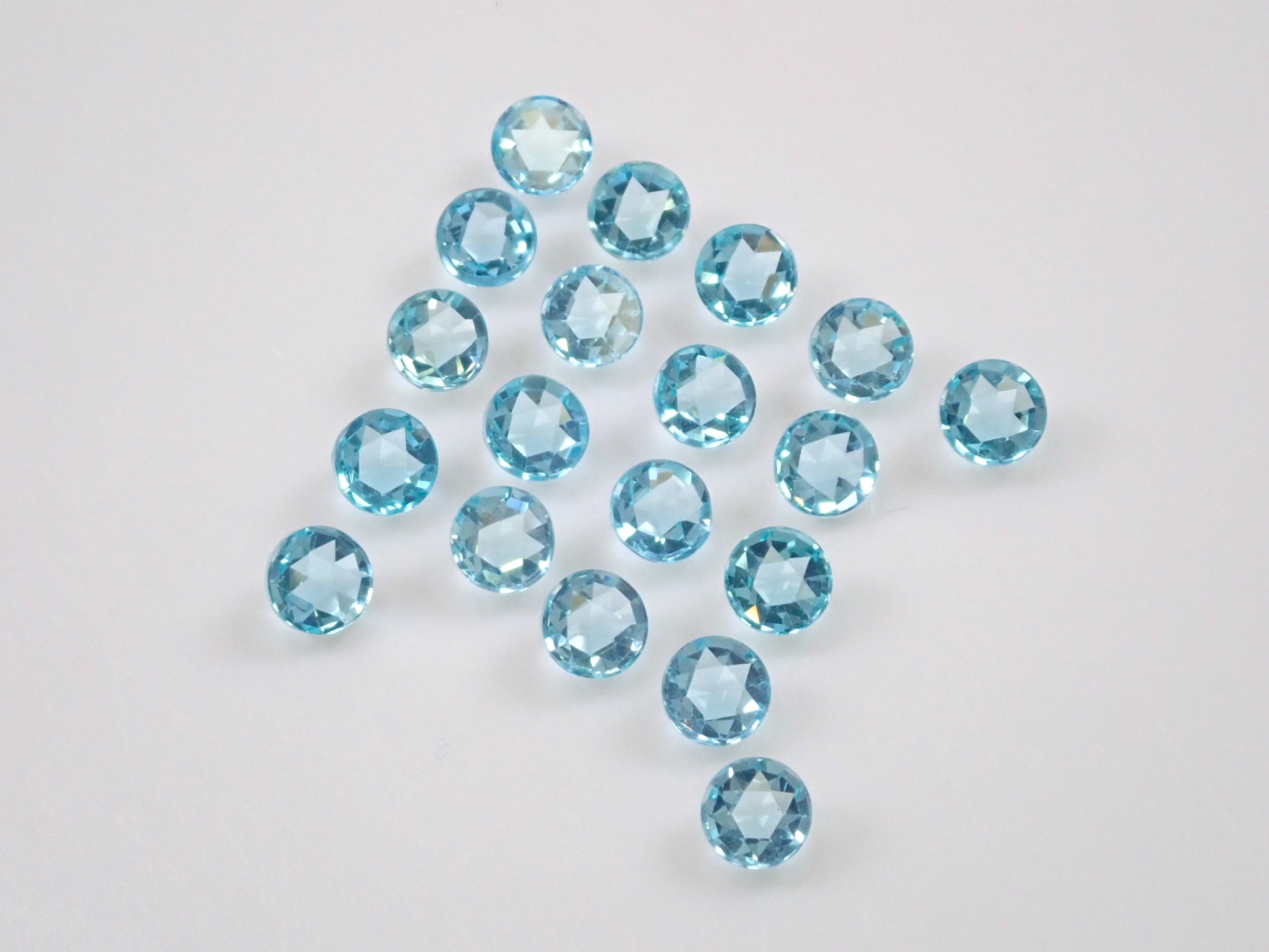 Rose cut apatite 1 stone 3mm《Multiple purchase discount available》