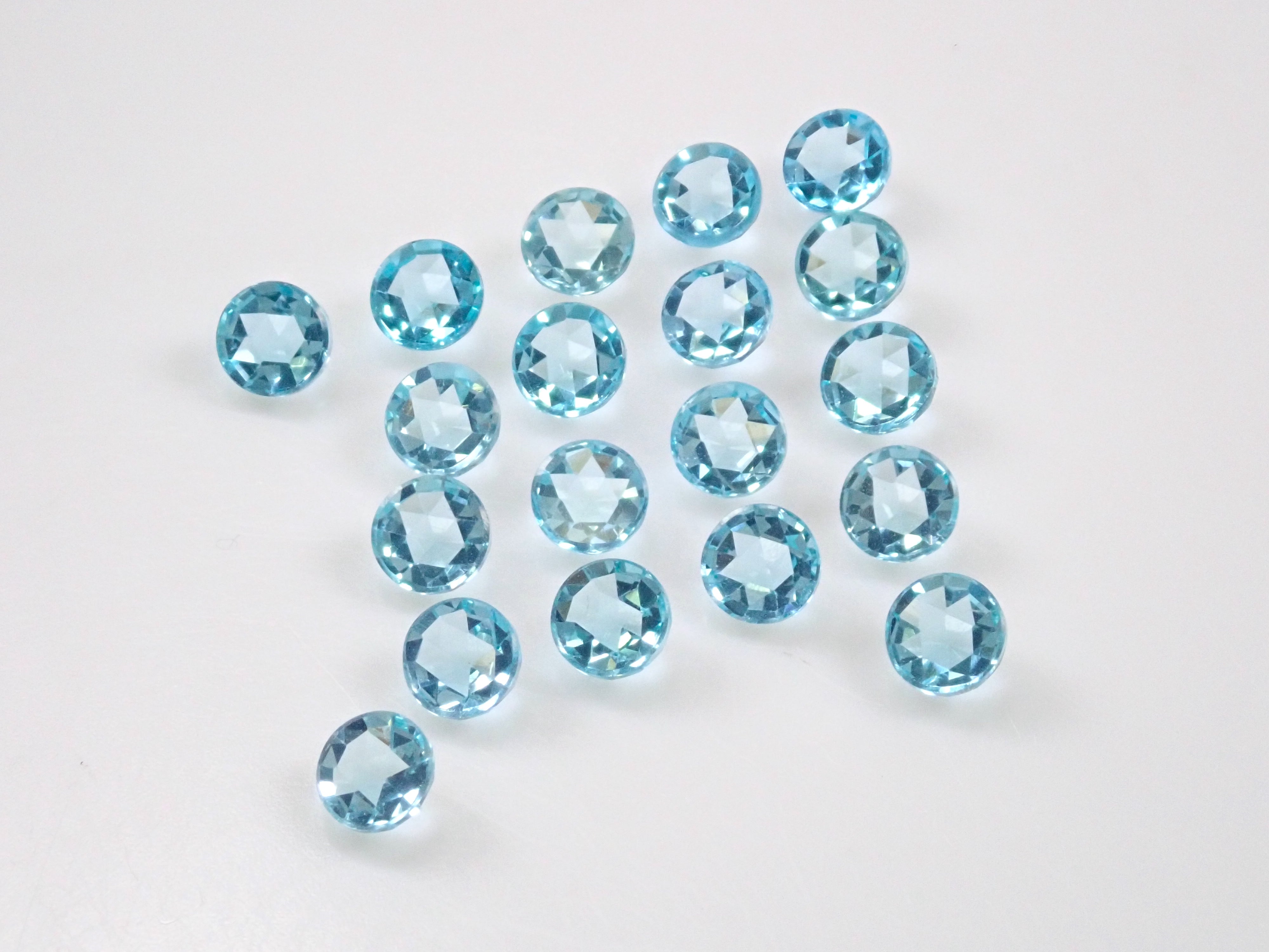 Rose cut apatite 1 stone 3mm《Multiple purchase discount available》