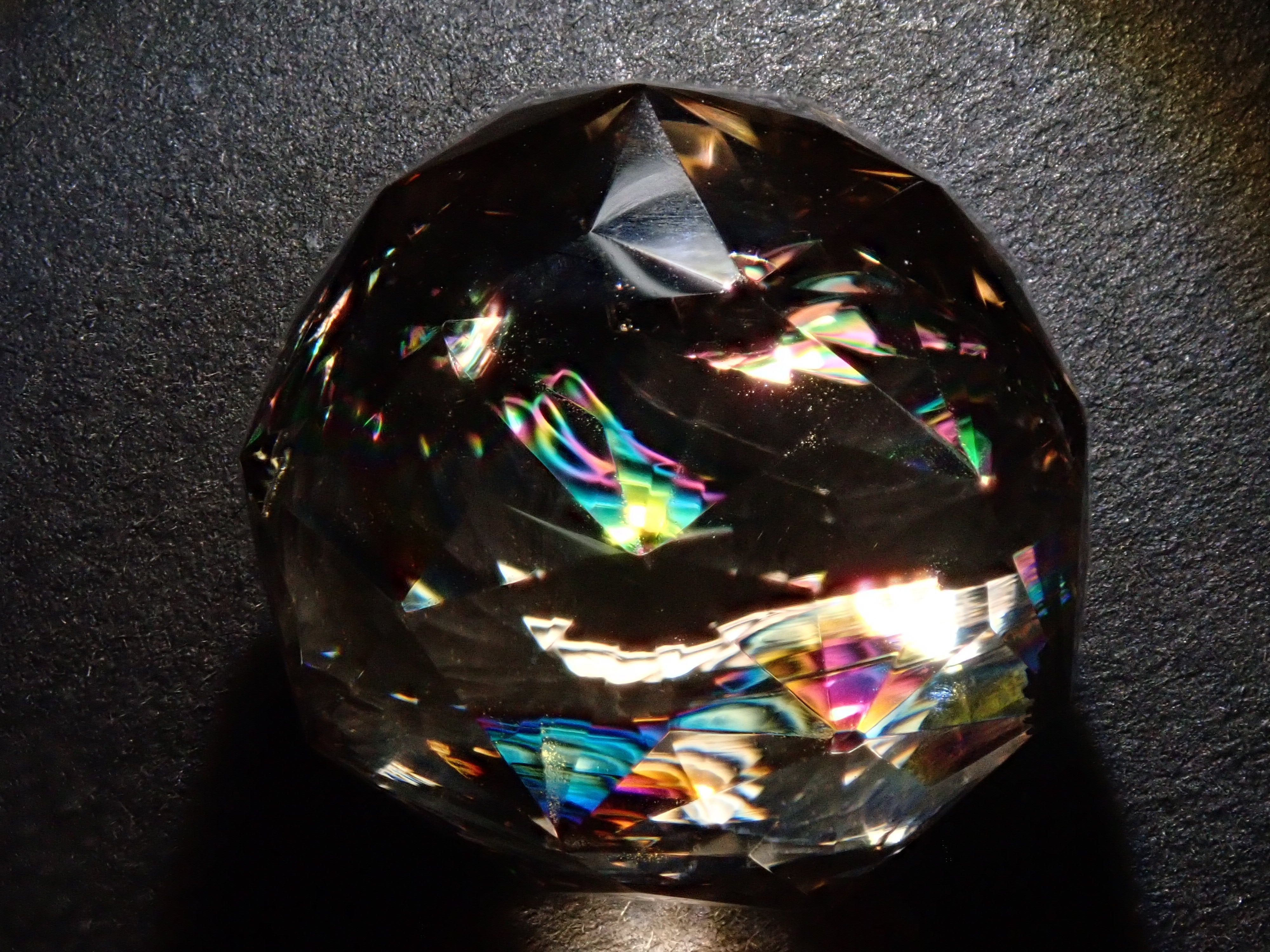 桔梗カット】アイリスクォーツ 31.670ct《シミズ貴石代表・清水幸雄氏》 ワッペン付