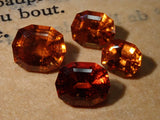 Hessonite garnet 1 stone (molasses-like, octagonal cut)《Multiple purchase discount available》