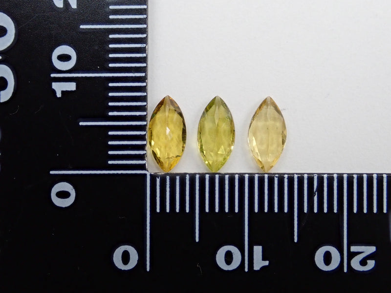 Yellow tourmaline 1 stone loose (marquise cut, approx. 8 x 4 mm)《Multiple purchase discount available》