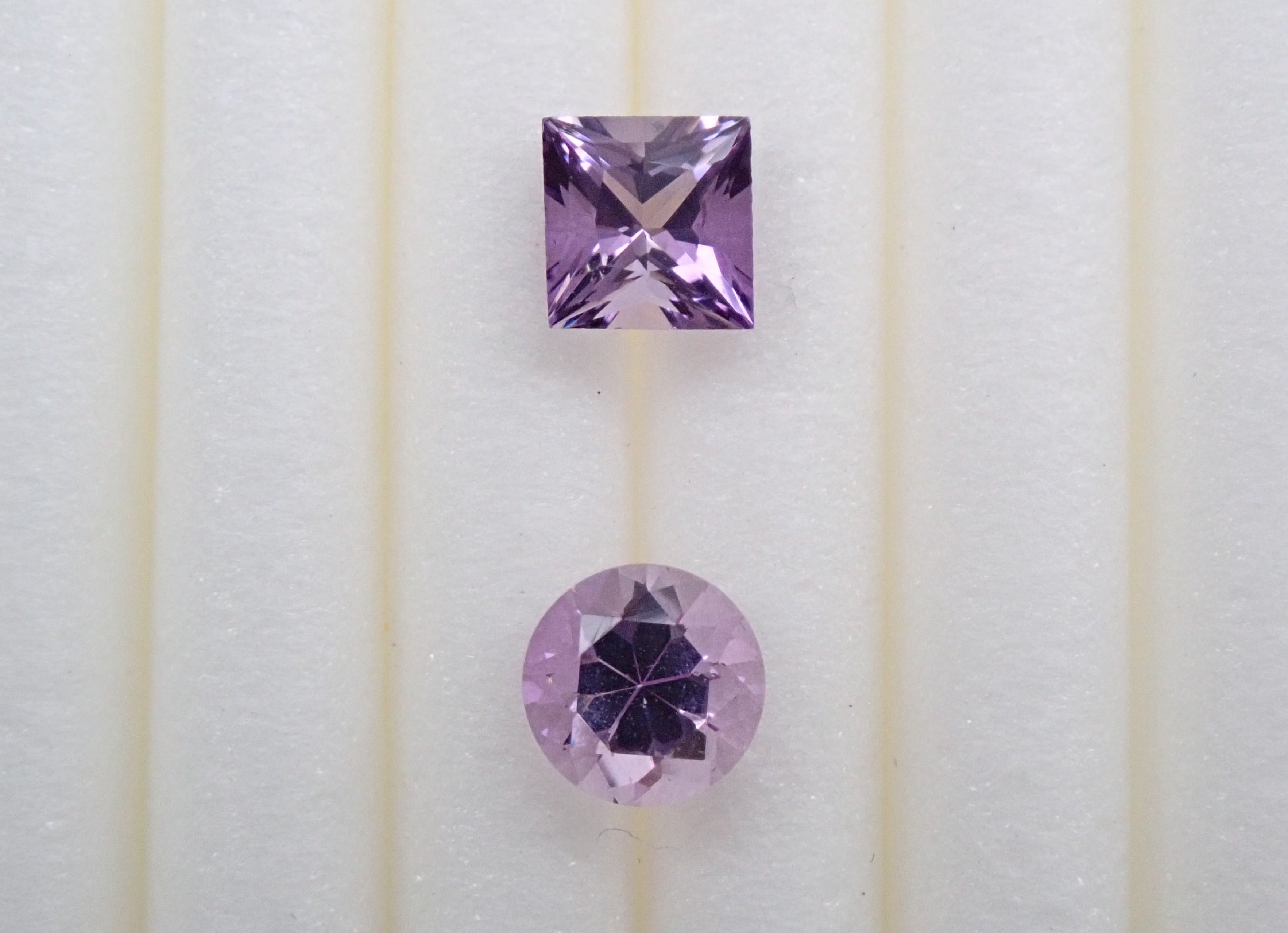 Purple scapolite 2 stone set 0.520ct loose