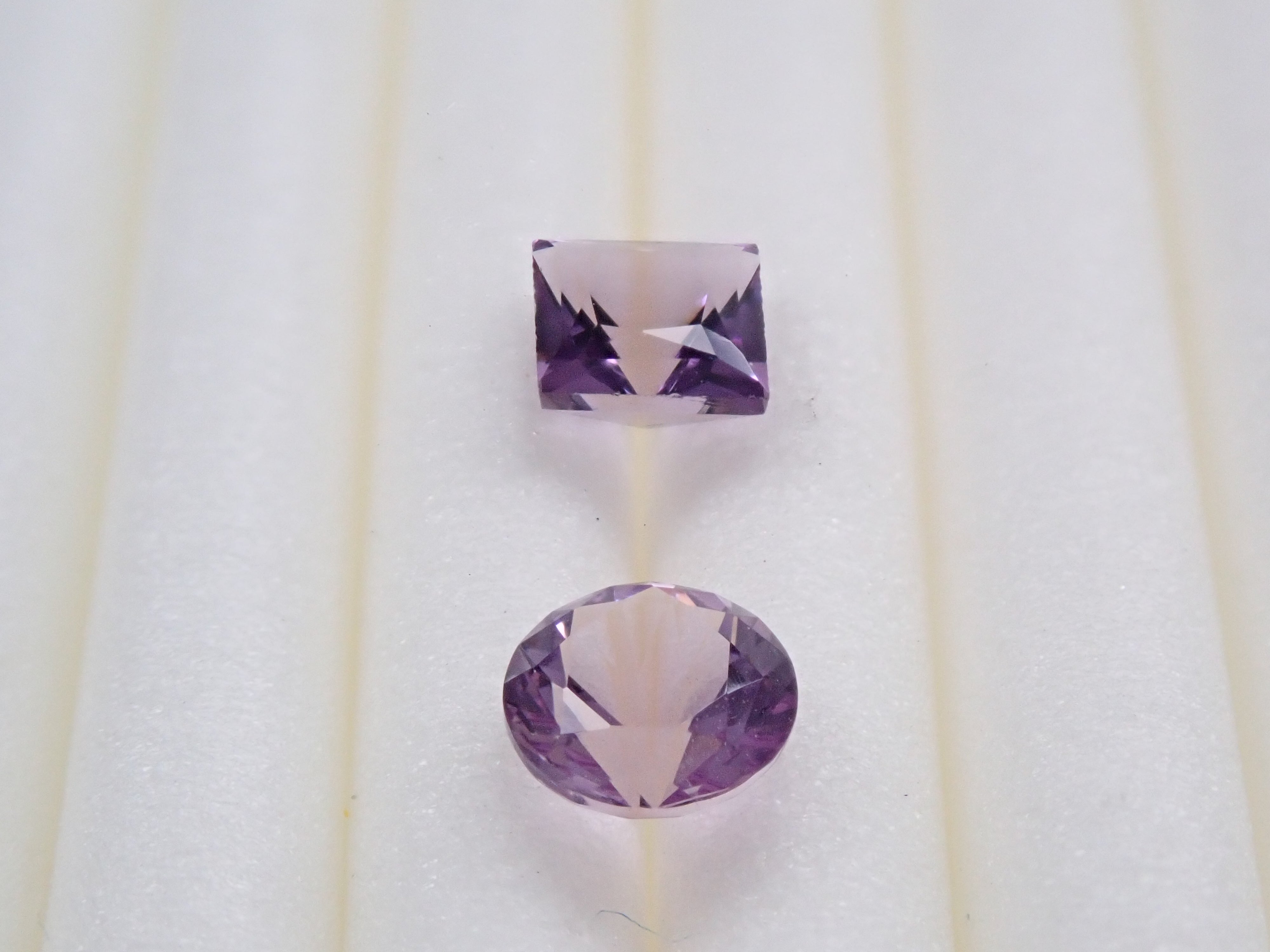 Purple scapolite 2 stone set 0.520ct loose