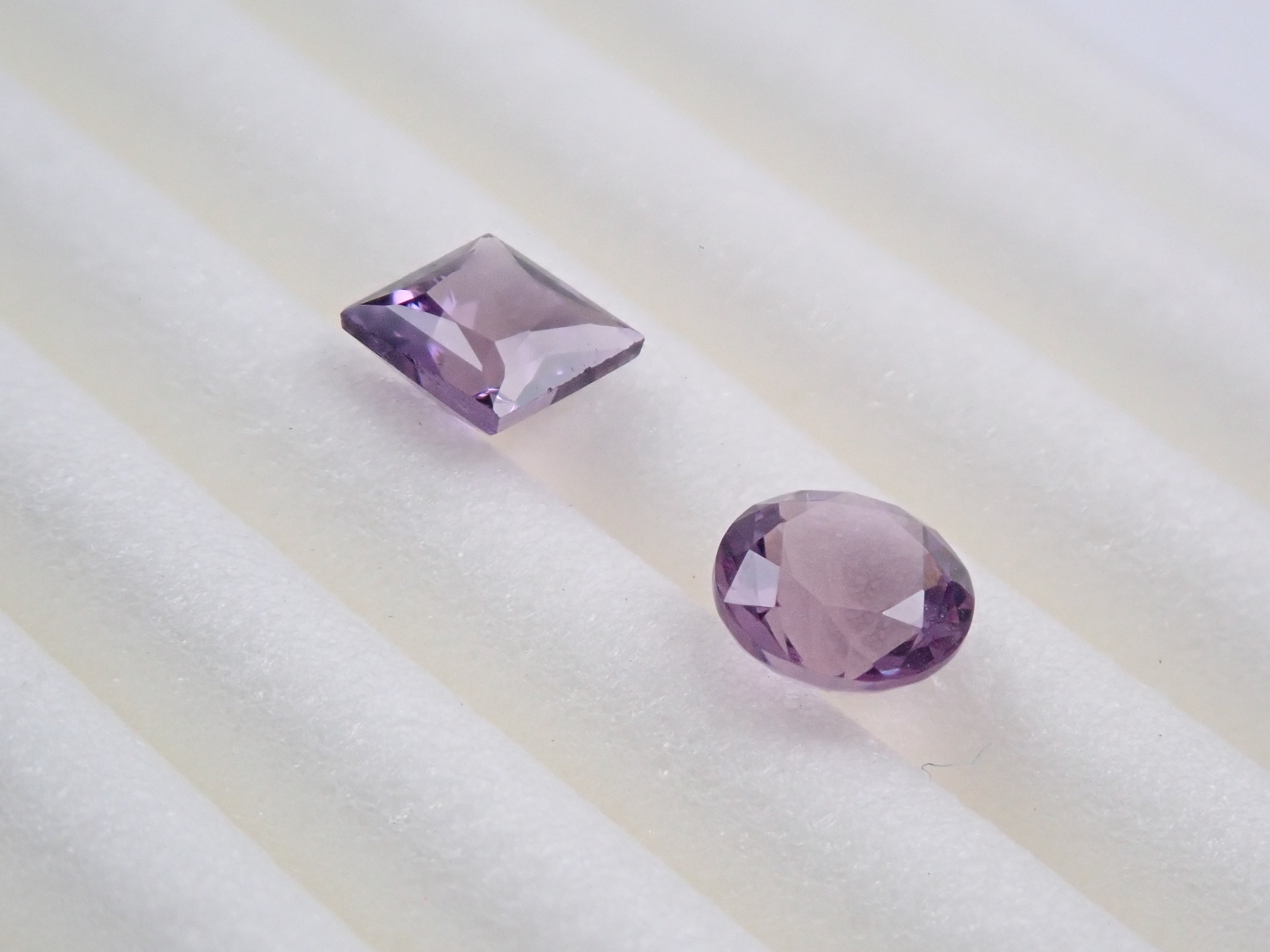 Purple scapolite 2 stone set 0.520ct loose