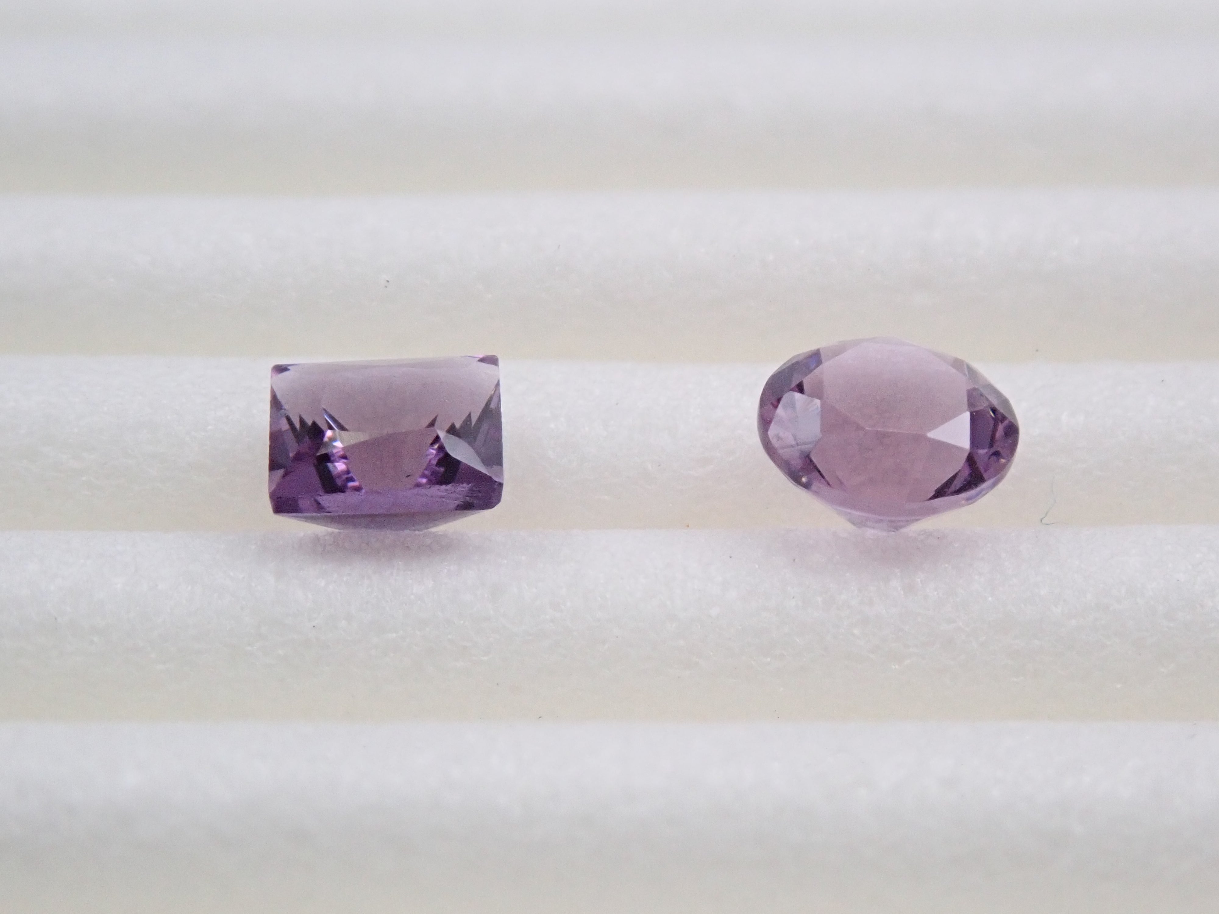 Purple scapolite 2 stone set 0.520ct loose