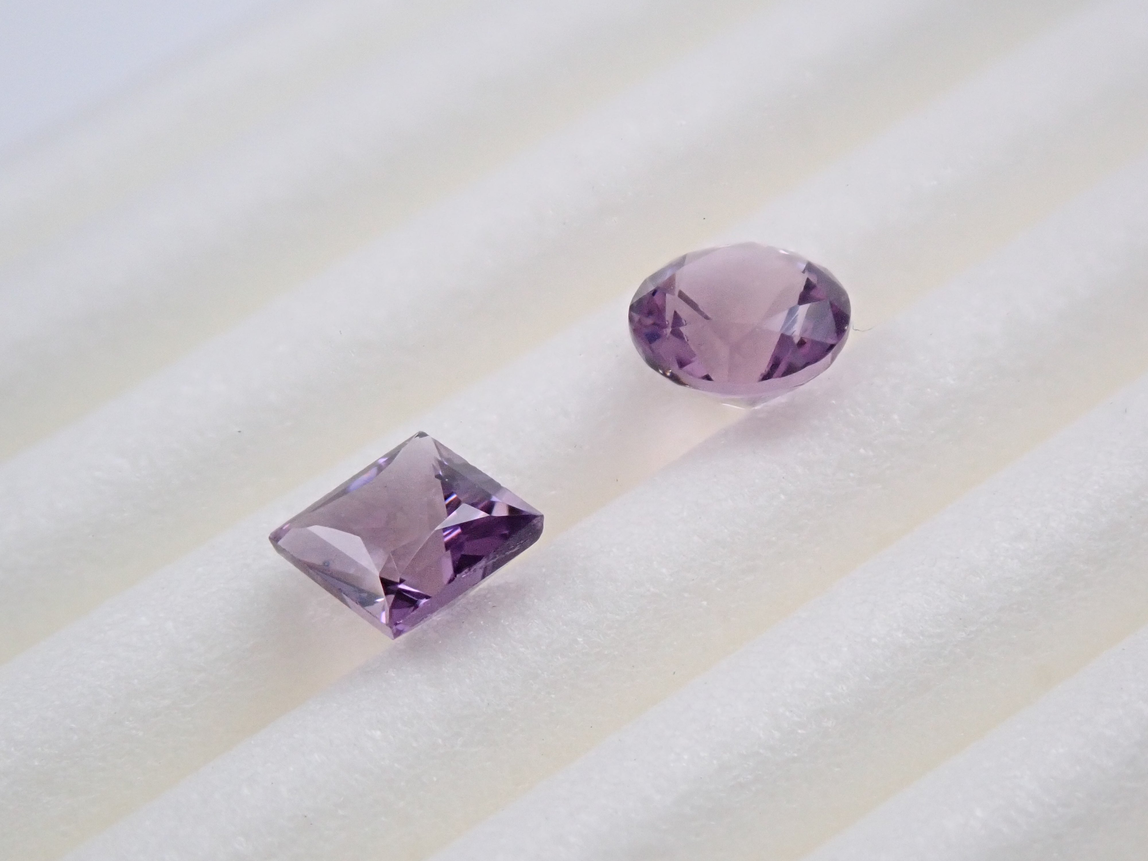 Purple scapolite 2 stone set 0.520ct loose