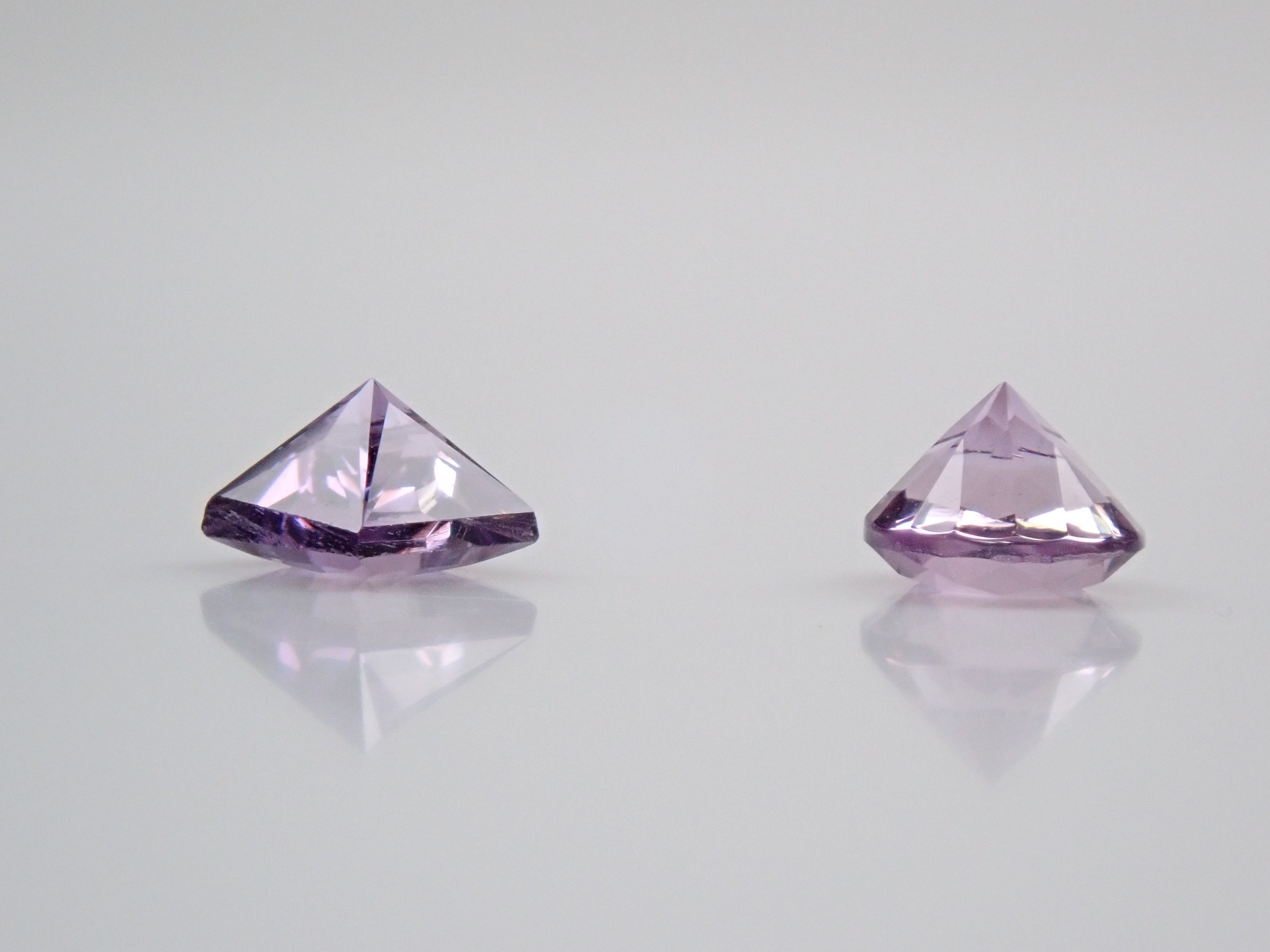 Purple scapolite 2 stone set 0.520ct loose