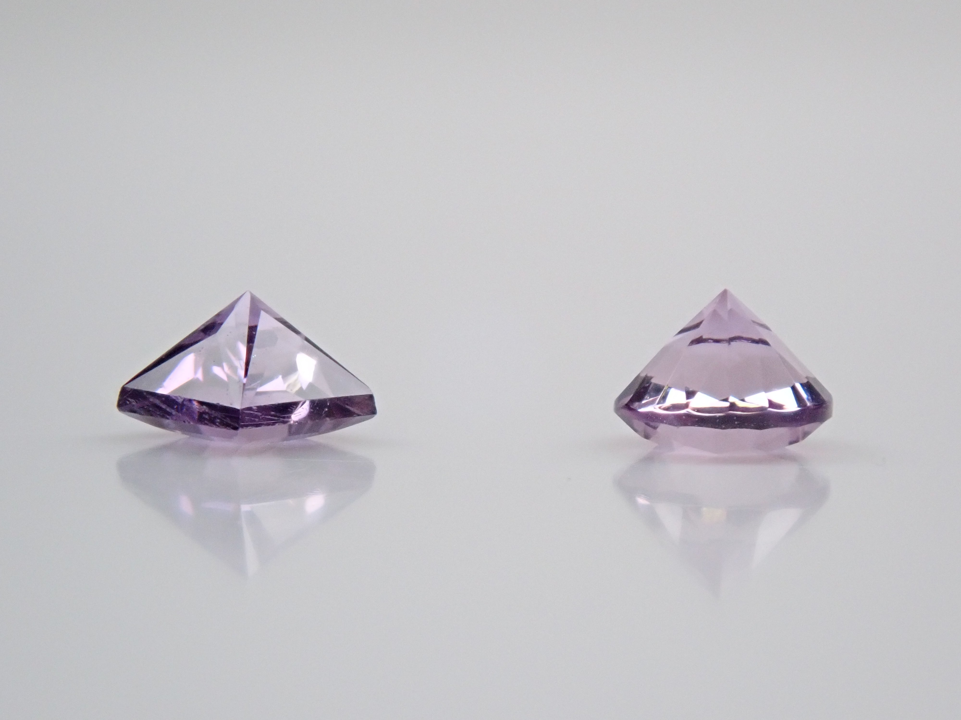 Purple scapolite 2 stone set 0.520ct loose