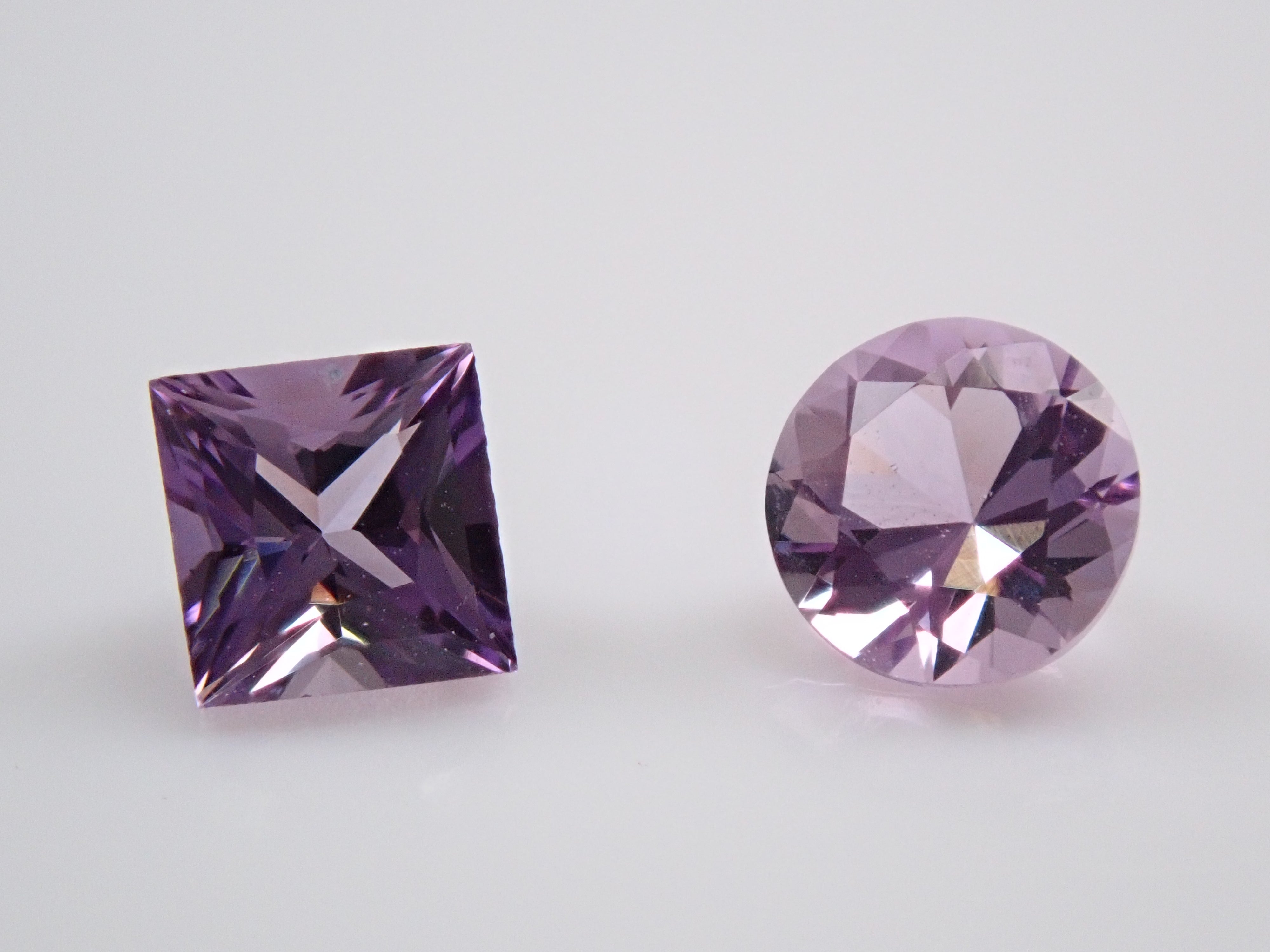 Purple scapolite 2 stone set 0.520ct loose