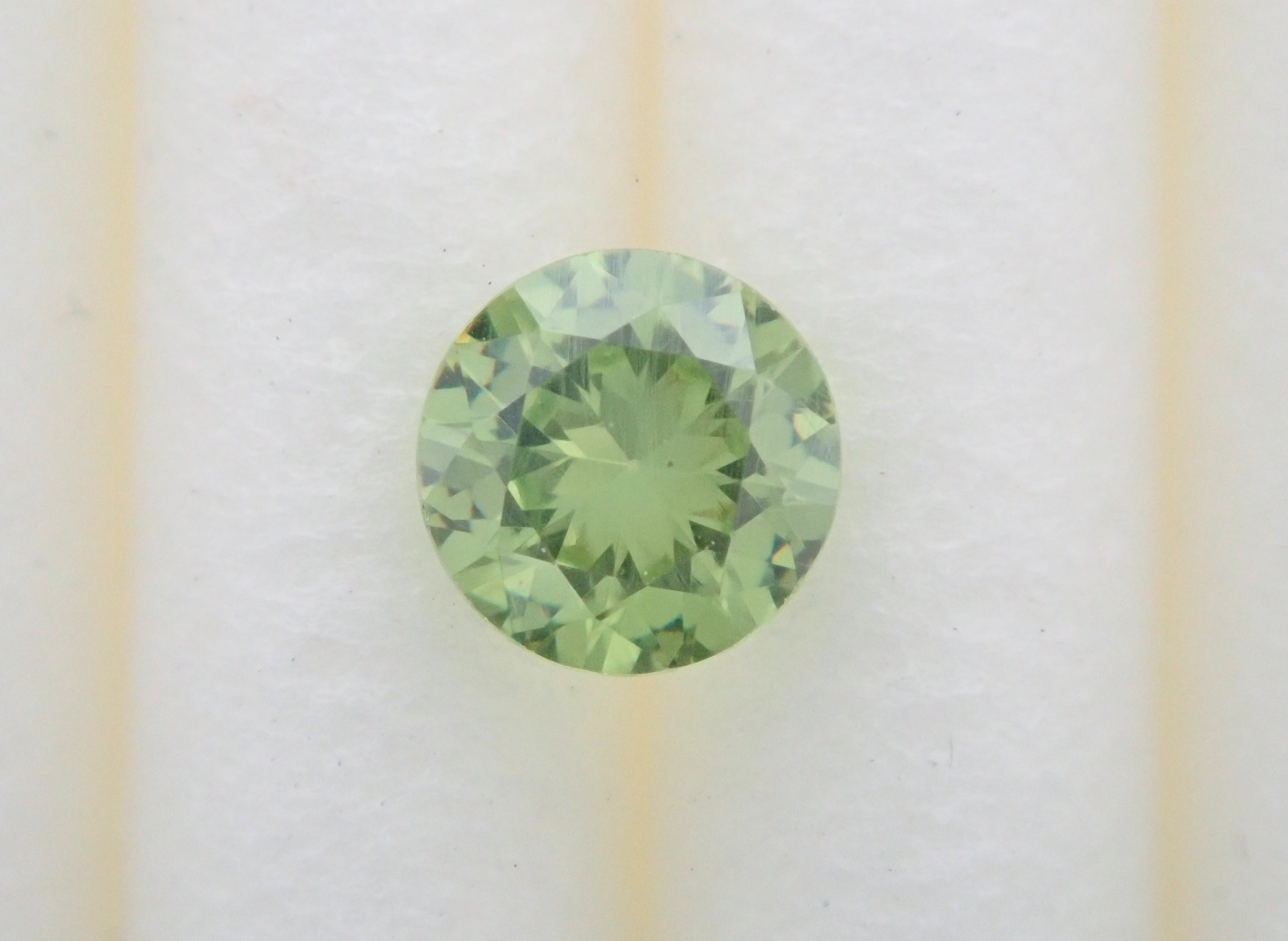 Russian demantoid garnet (horsetail recognized) 3.2mm/0.175ct loose