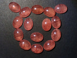 Rhodochrosite from Peru 1 stone (cabochon cut, 8 x 6mm) Loose《Multiple purchase discount available》