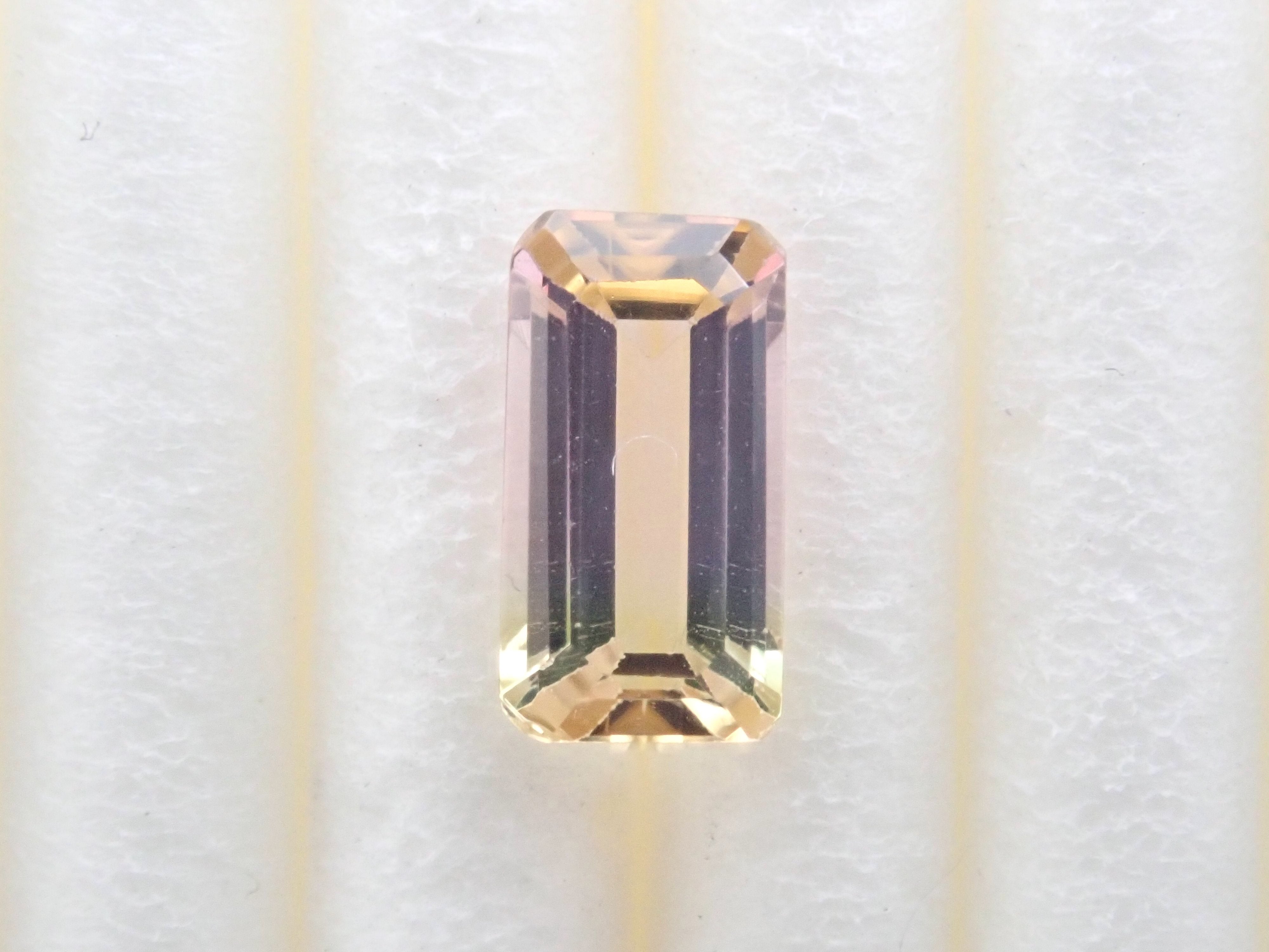 Bicolor tourmaline 0.596ct loose (cherry blossom color)