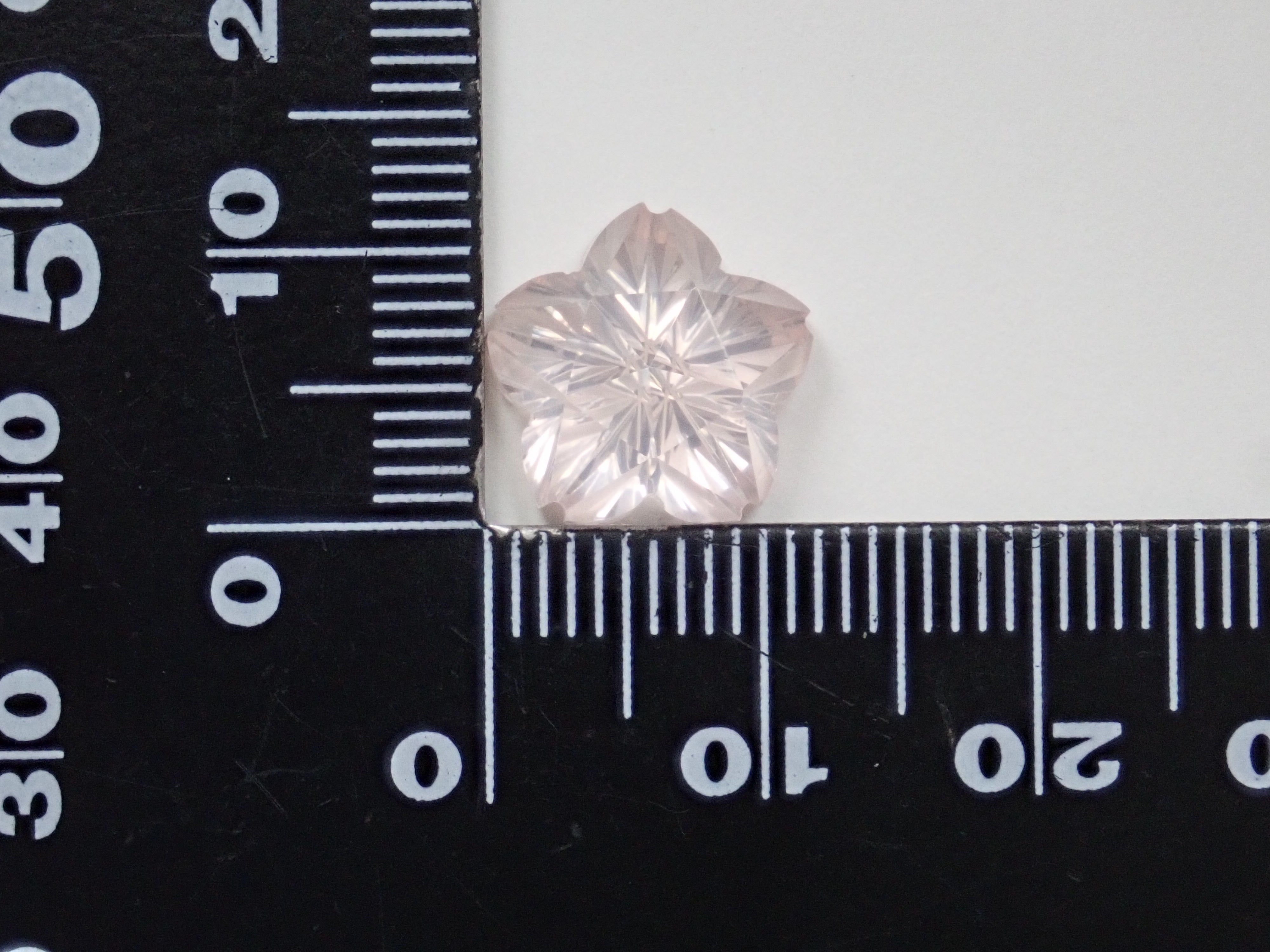 【甲州貴石切子】ローズクォーツ 5.482ct《コラボ》ルース ワッペン付《桜切子》