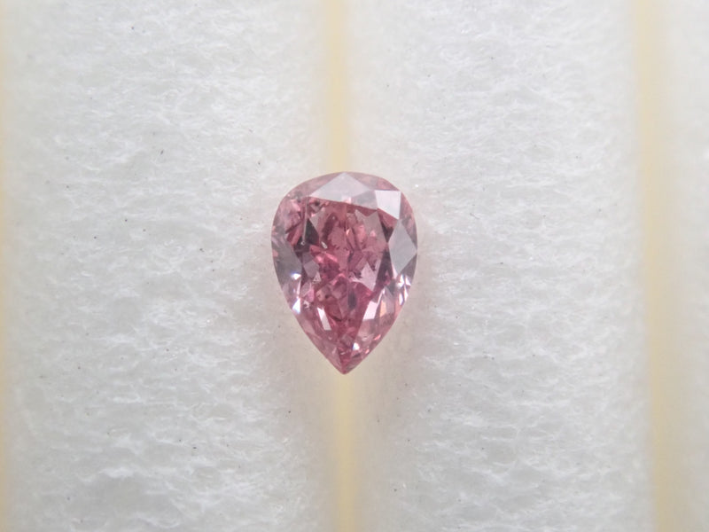 0.038ct FANCY PURPLISH PINK SI-2 ラウンドカット-