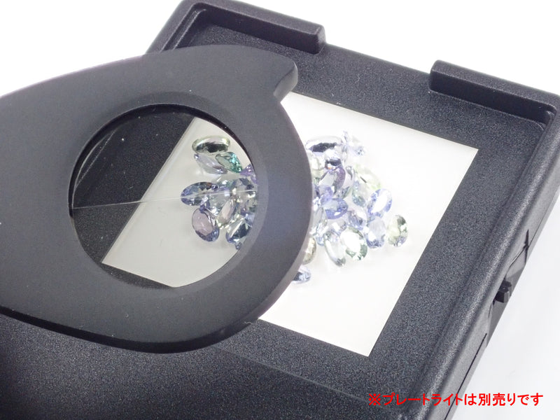 珠寶商工具“切爾西濾色鏡和二向色鏡”，含 3 顆寶石和說明”