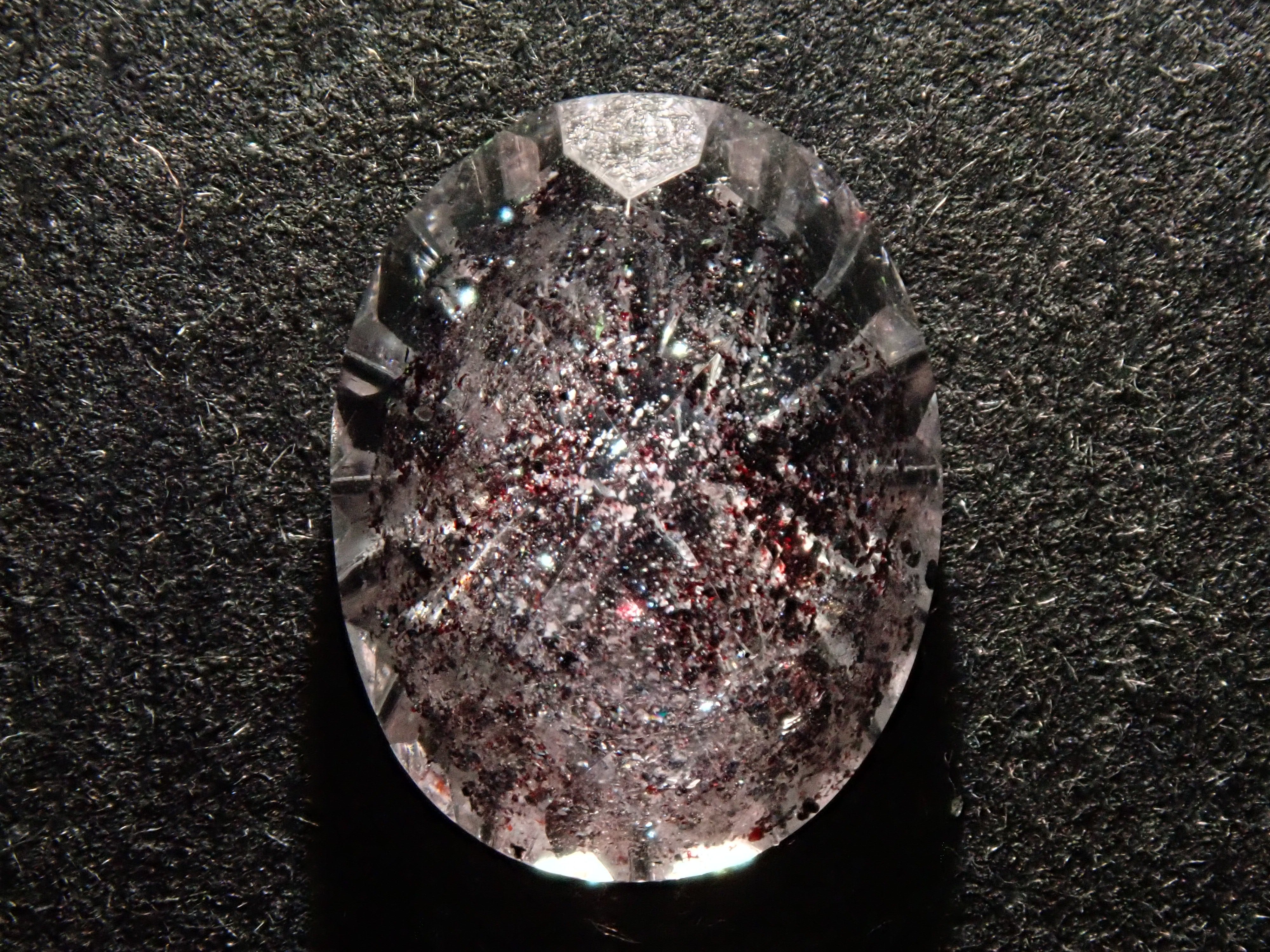 【甲州貴石切子】レピドクロサイトインクォーツ 2.488ct《コラボ》ルース ワッペン付