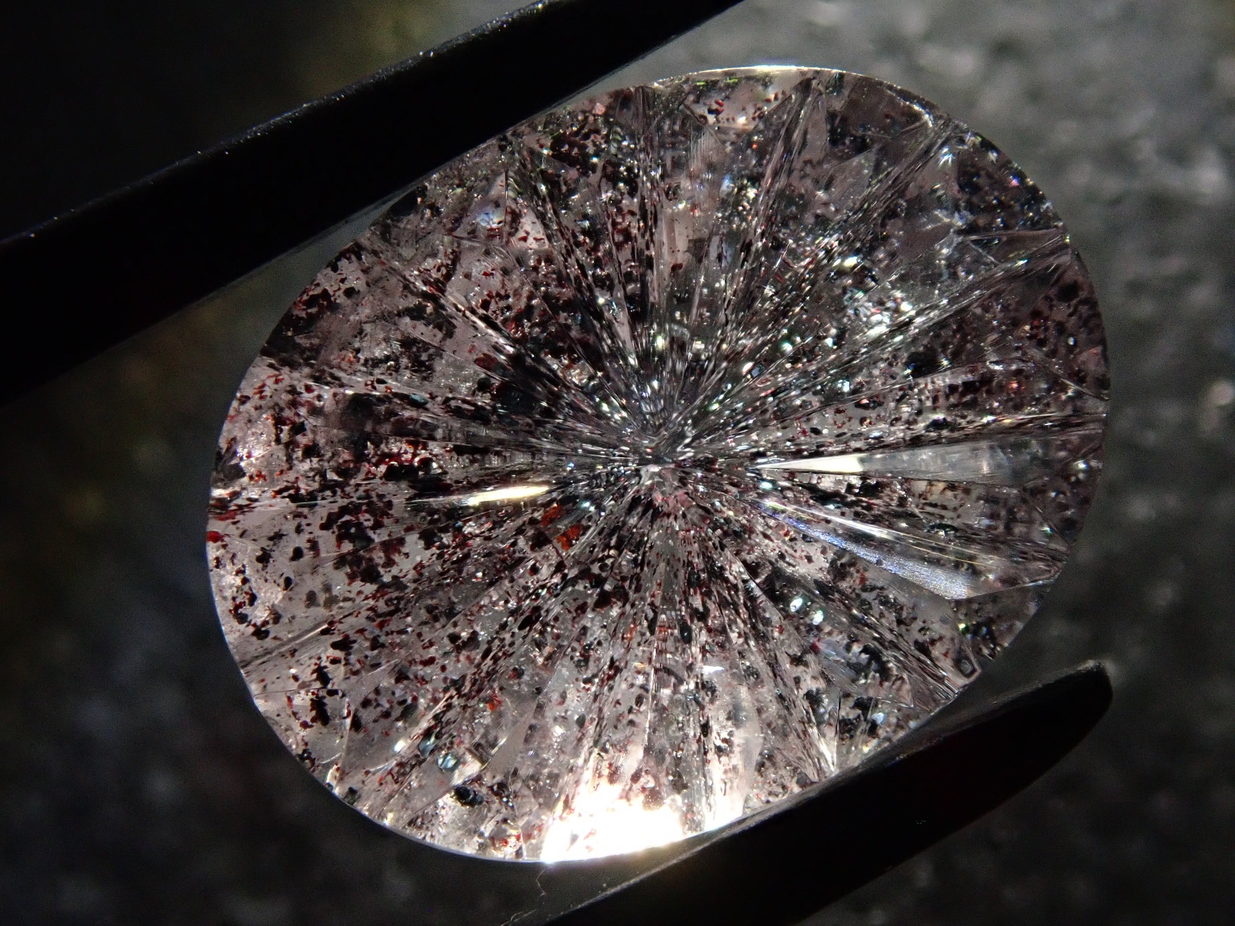 【甲州貴石切子】レピドクロサイトインクォーツ 2.488ct《コラボ》ルース ワッペン付