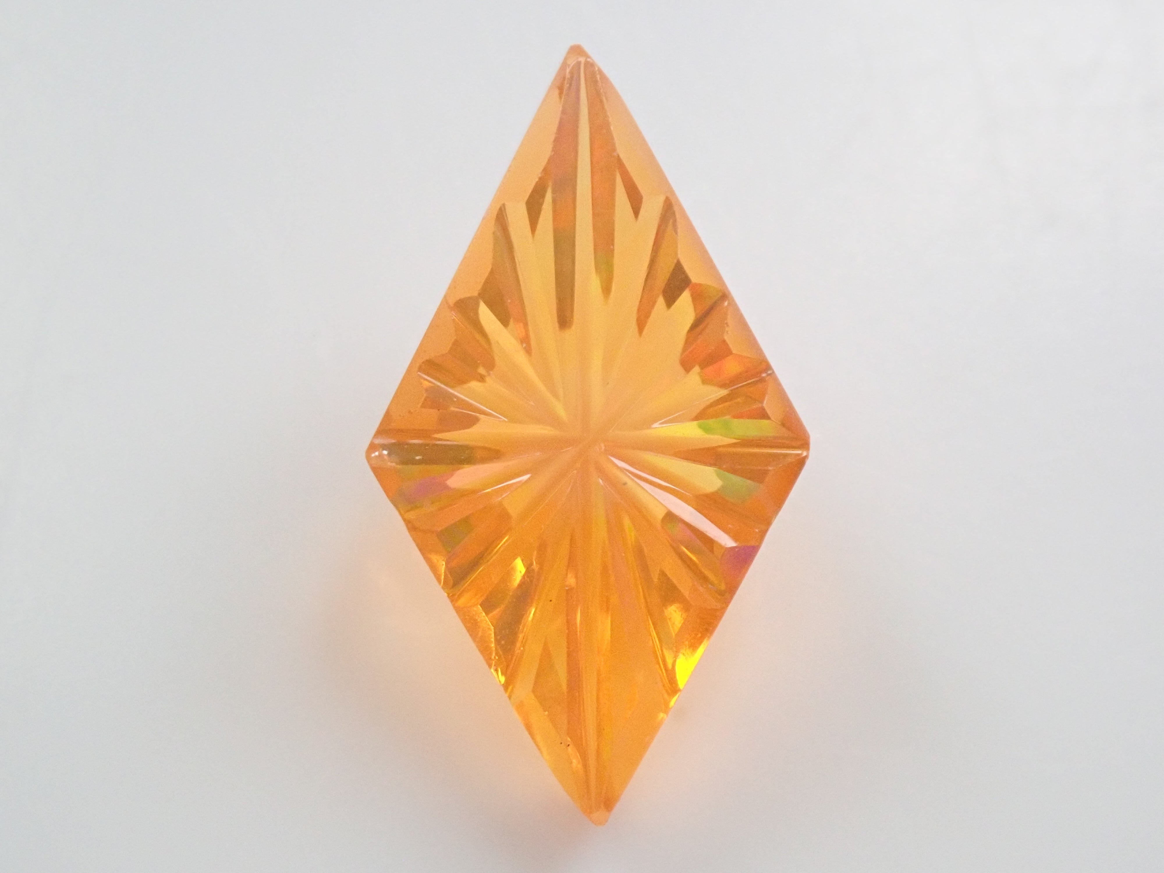 【甲州貴石切子】メキシコ産ファイアオパール 1.586ct《コラボ》ルース ワッペン付