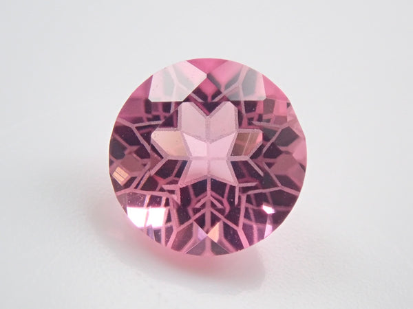 [Dandelion cut] Pink tourmaline 6mm loose (collaboration) with emblem