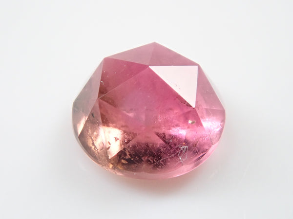 P7★限定ご提供★愛の石♡紅石英【ミルキーローズ♡ラフカットペンデュラム】❤️ ブラジル産バイカラートルマリン 0.591ctルース（ローズカット）